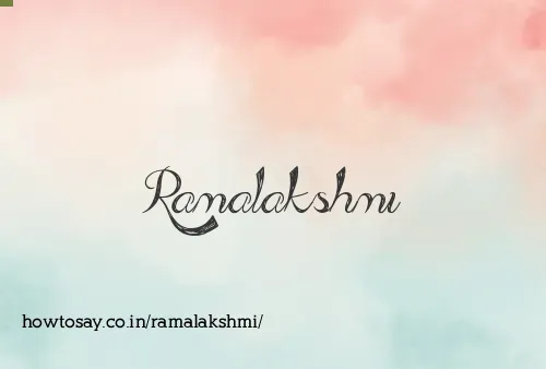 Ramalakshmi