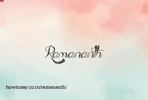 Ramananth