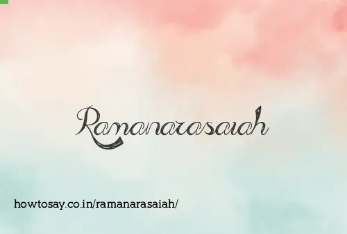 Ramanarasaiah