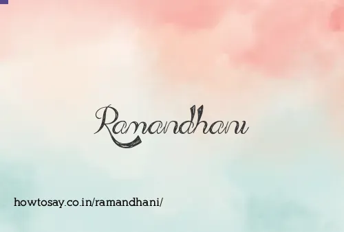 Ramandhani