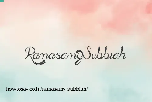 Ramasamy Subbiah