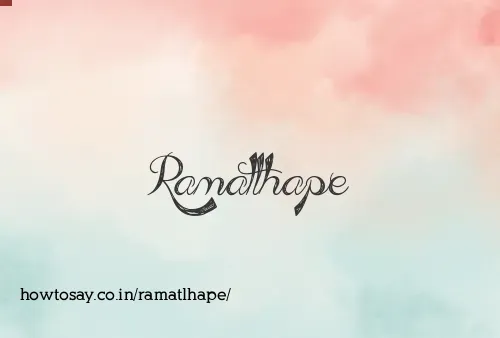 Ramatlhape