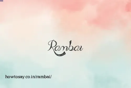 Rambai