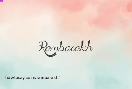 Rambarakh