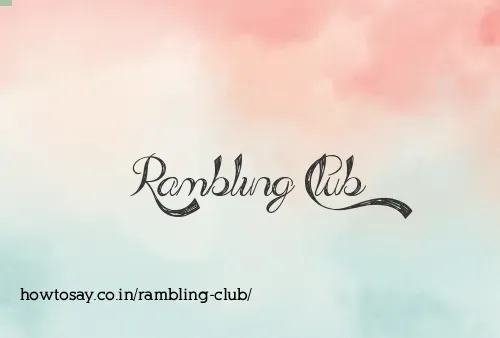 Rambling Club