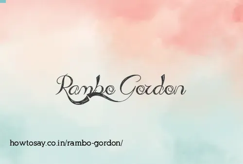 Rambo Gordon