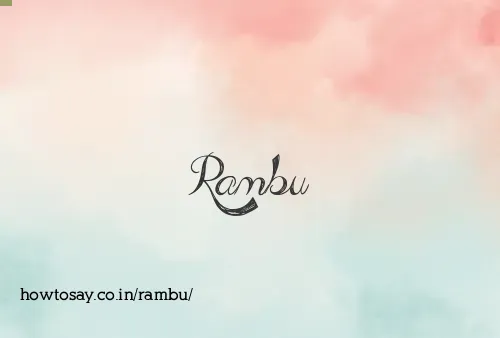Rambu