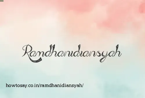 Ramdhanidiansyah