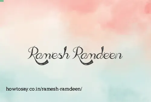 Ramesh Ramdeen
