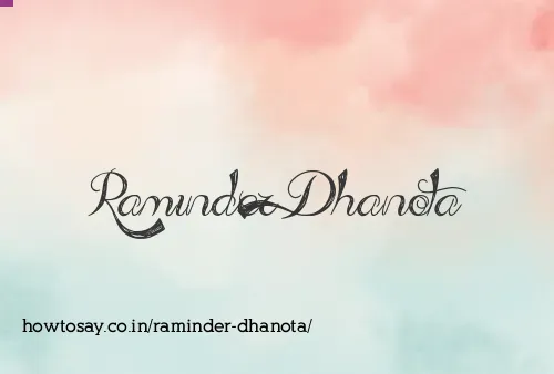Raminder Dhanota