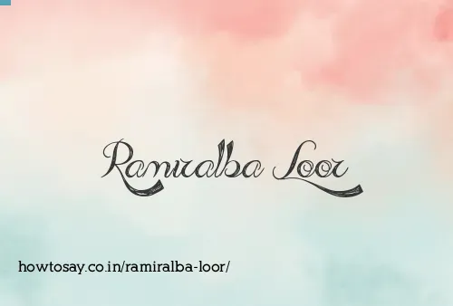 Ramiralba Loor