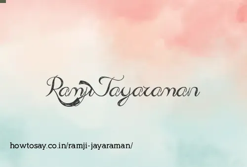 Ramji Jayaraman