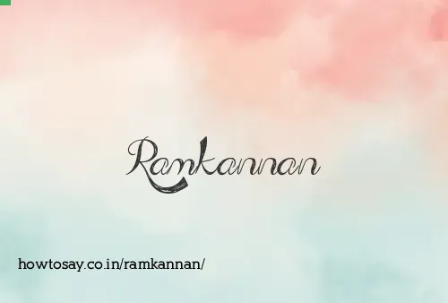 Ramkannan