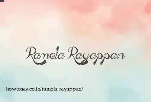 Ramola Rayappan