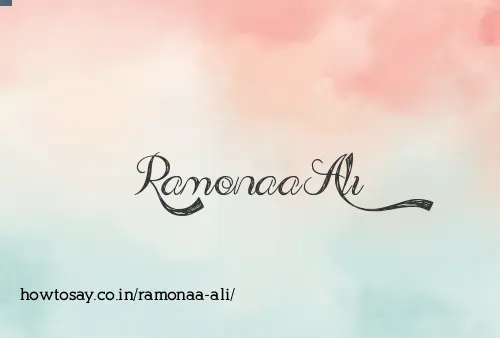 Ramonaa Ali