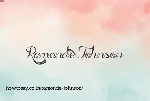 Ramonde Johnson