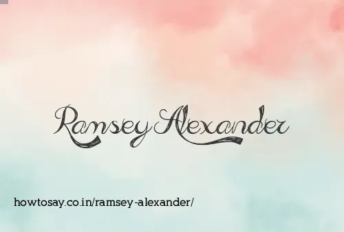 Ramsey Alexander