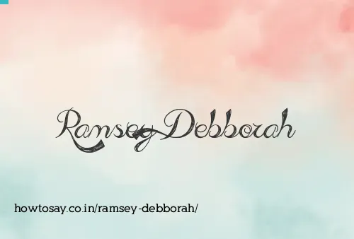 Ramsey Debborah