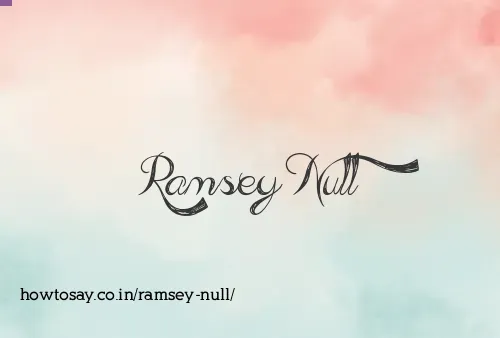 Ramsey Null