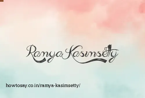 Ramya Kasimsetty