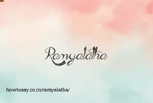 Ramyalatha