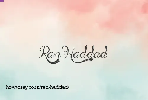 Ran Haddad