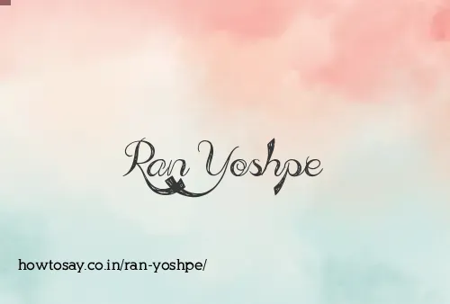 Ran Yoshpe