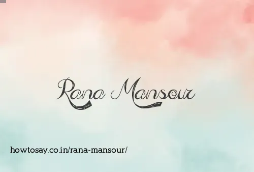 Rana Mansour