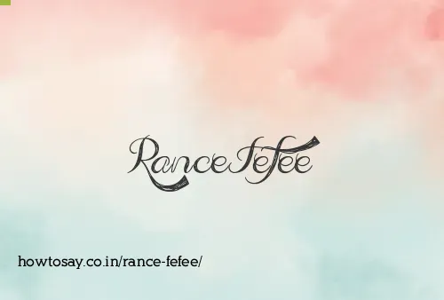 Rance Fefee