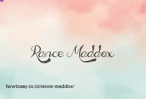 Rance Maddox