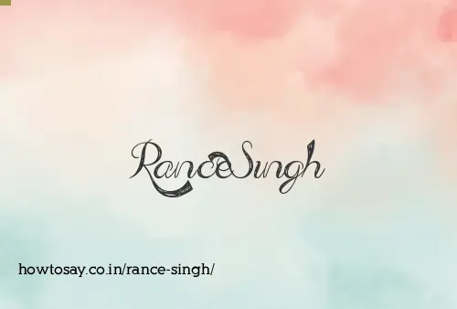 Rance Singh