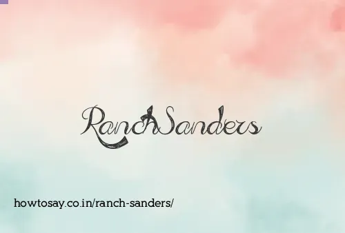Ranch Sanders