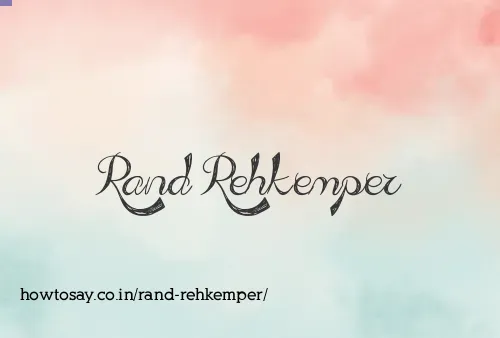 Rand Rehkemper