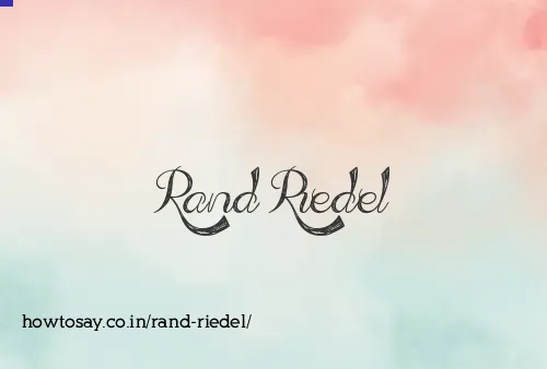 Rand Riedel