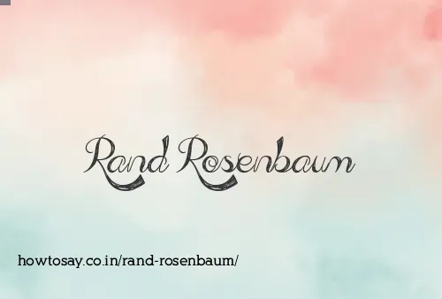 Rand Rosenbaum
