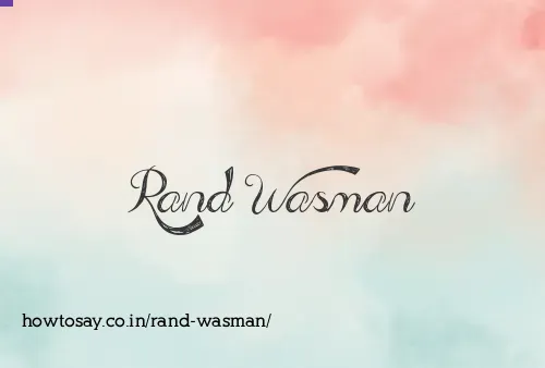 Rand Wasman