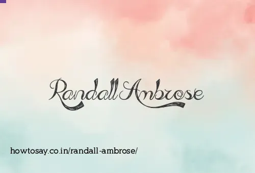 Randall Ambrose