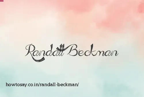 Randall Beckman