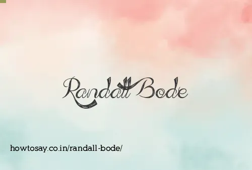 Randall Bode