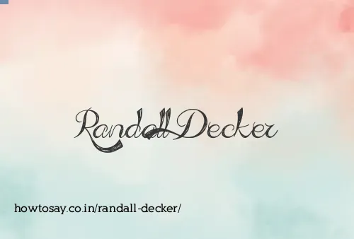 Randall Decker