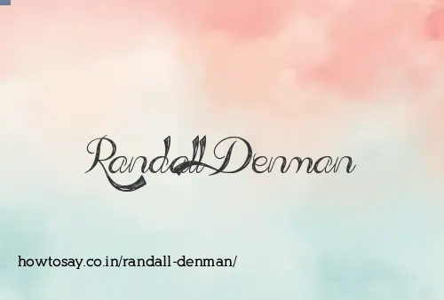 Randall Denman