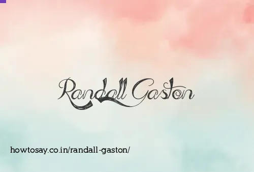 Randall Gaston