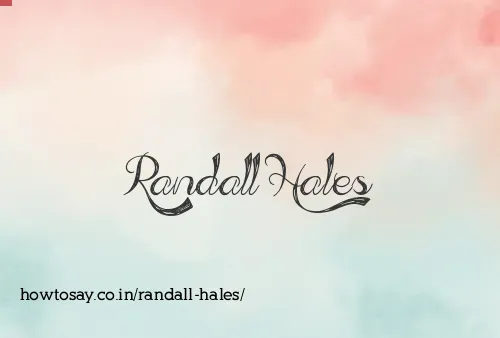 Randall Hales