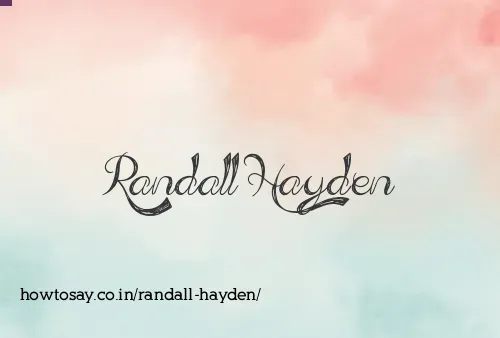 Randall Hayden