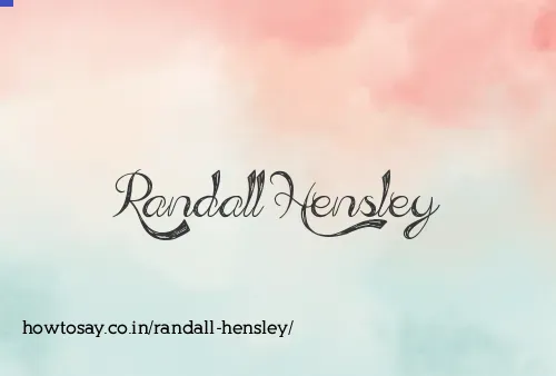 Randall Hensley