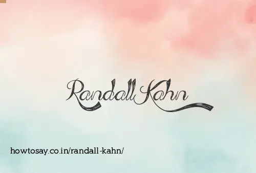 Randall Kahn