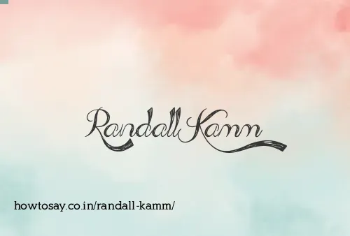 Randall Kamm