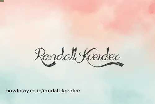 Randall Kreider
