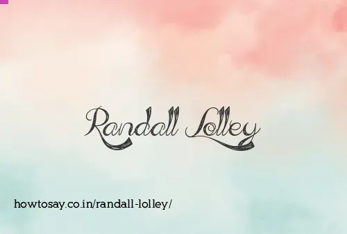 Randall Lolley