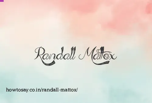 Randall Mattox